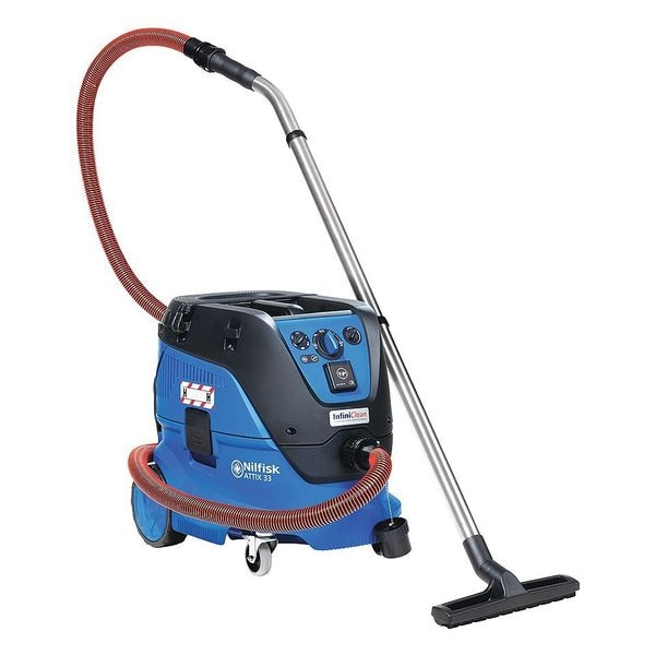 Nilfisk Industrial, Shop Vacuum, 8 gal, Washable PTFE, HEPA, 148 cfm, 1 1/2 hp - 107412177