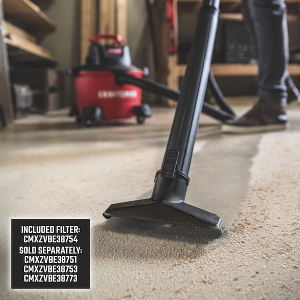 Craftsman 6 Gallon 3.5 Peak HP Wet/Dry Vac, Portable Shop Vacuum with Attachments - CMXEVBE17584