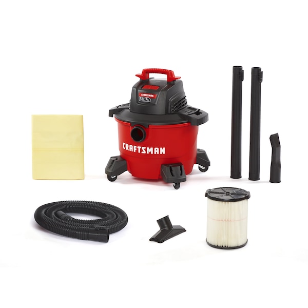 Craftsman 6 Gallon 3.5 Peak HP Wet/Dry Vac, Portable Shop Vacuum with Attachments - CMXEVBE17584