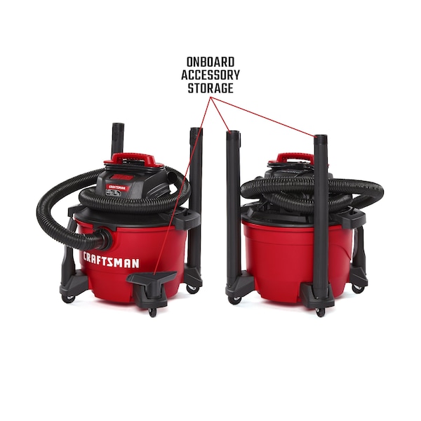 Craftsman 6 Gallon 3.5 Peak HP Wet/Dry Vac, Portable Shop Vacuum with Attachments - CMXEVBE17584