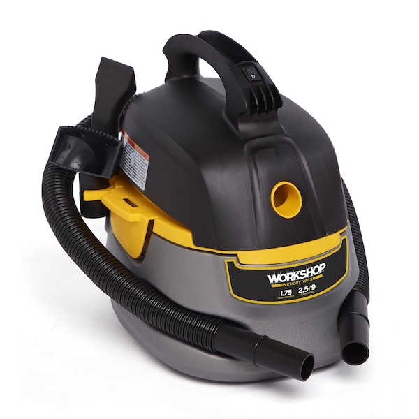 Workshop Wet/Dry Vacs Portable 2.5 Gal. 1.75 Peak HP Wet/Dry Shop Vacuum with Accessories - WS0255VA