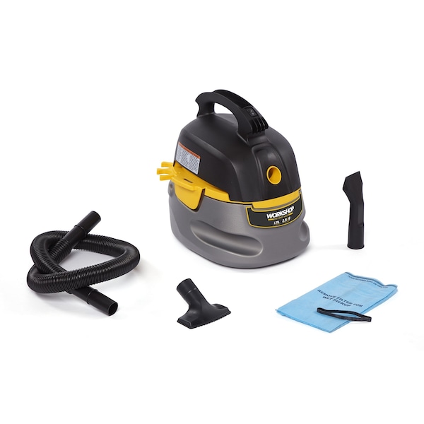 Workshop Wet/Dry Vacs Portable 2.5 Gal. 1.75 Peak HP Wet/Dry Shop Vacuum with Accessories - WS0255VA