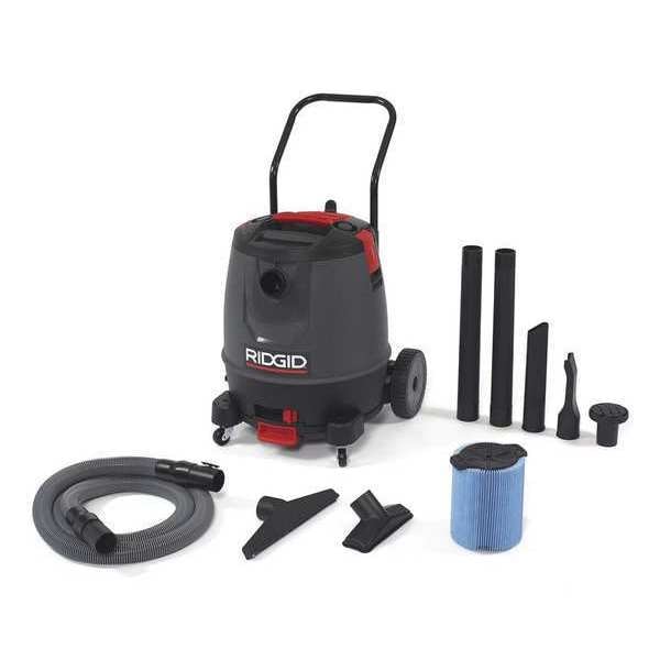 Ridgid Wet/Dry Vacuum, 16 gal., Fine Dust Filter, 193 cfm, 65 HP - 50338