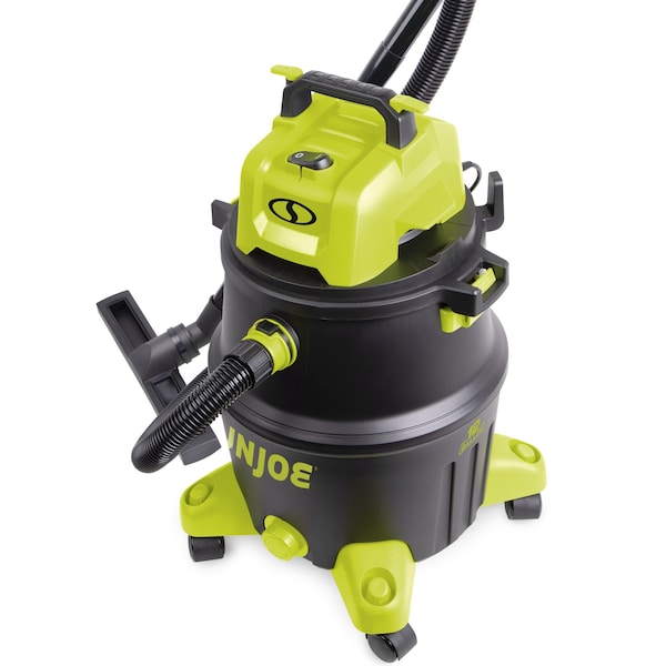 Sun Joe 12-Gal 1200W 6.5 Pk HP Wet/Dry Shop Vac, HEPA Filtration, Wheeled w/Attachments - SWD12000