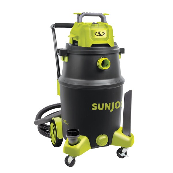 Sun Joe 12-Gal 1200W 6.5 Pk HP Wet/Dry Shop Vac, HEPA Filtration, Wheeled w/Attachments - SWD16000