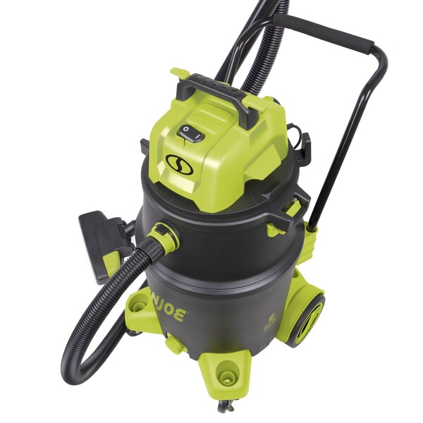 Sun Joe 12-Gal 1200W 6.5 Pk HP Wet/Dry Shop Vac, HEPA Filtration, Wheeled w/Attachments - SWD16000