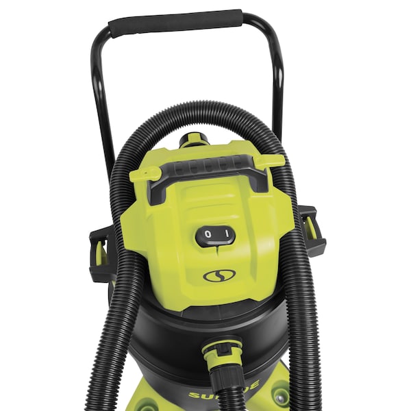 Sun Joe 12-Gal 1200W 6.5 Pk HP Wet/Dry Shop Vac, HEPA Filtration, Wheeled w/Attachments - SWD16000