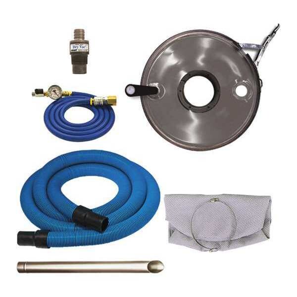 Exair Heavy Duty Dry Vacuum System, 30 gal., Hose Dia. 1-1/2", 68 scfm - 6197-30