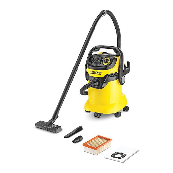 Karcher WD, Shop Vacuum, 4 1/4 gal, Standard, 76 cfm, 2 1/2 hp - WD 5P