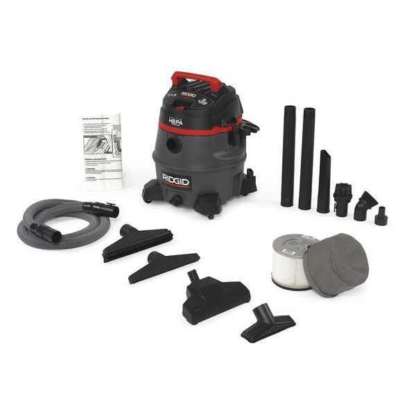 Ridgid Wet/Dry Vacuum, 14 gal., HEPA Certified, Fine Dust Filter, 105 cfm - 50368