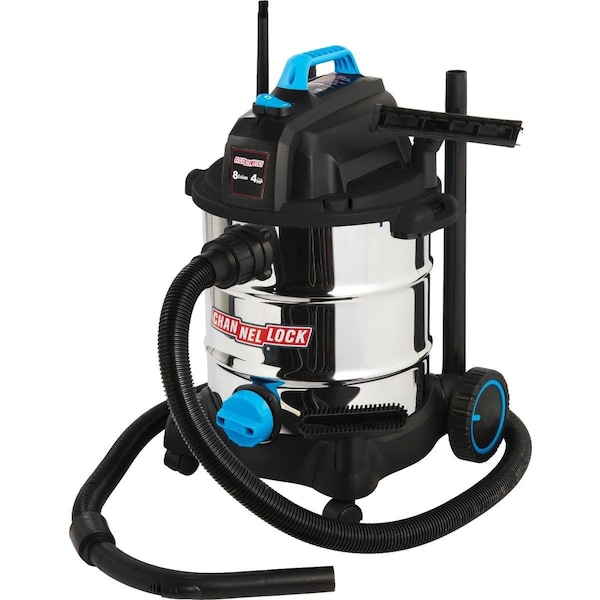 Channellock 8 Gal. 4.0-Peak HP Stainless Steel Wet/Dry Vacuum - VS810WD.CL