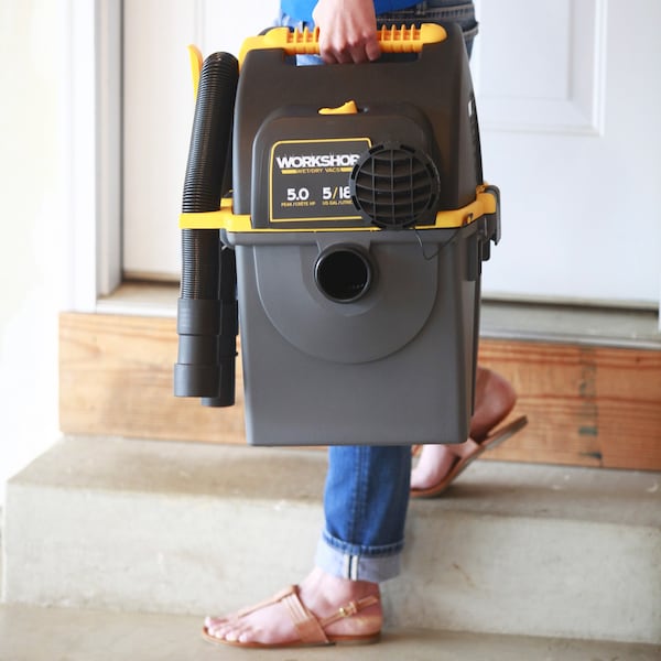 Workshop Wet/Dry Vacs 5 Gal. 5.0 Peak HP Wall-Mount Wet/Dry Vacuum Cleaner with Accessories - WS0501WM