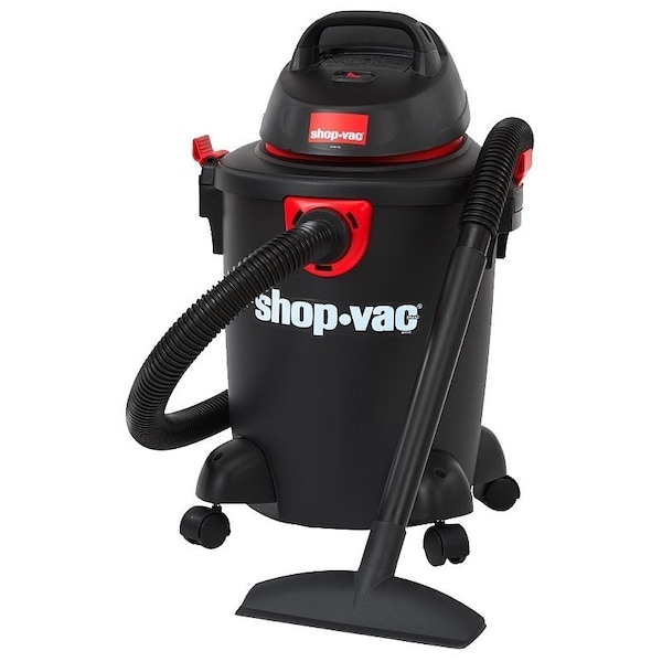 Shop-Vac WetDry Vacuum, 6 gal Vacuum, Cartridge, Dry, Foam Sleeve Filter, 35 hp, Black Housing - 5985005