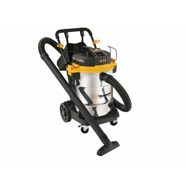 Vacmaster Professional 14-Gallon 6.5 Peak HP Stainless Steel Wet/Dry Vacuum - VJE1412SW 0202