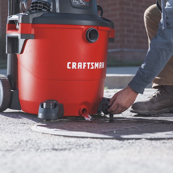 Craftsman 20 Gallon 6.5 Peak HP Heavy Duty Wet/Dry Vacuum with Cart and Attachments - CMXEVBE17656