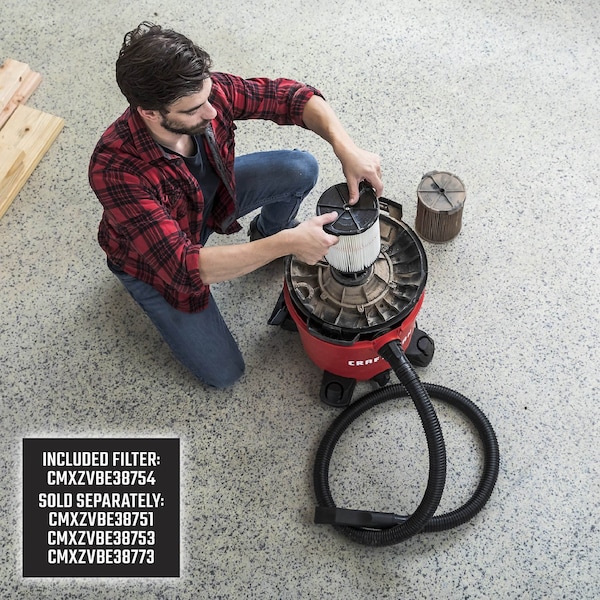 Craftsman 9 Gallon 4.25 Peak HP Wet/Dry Vac, Portable Shop Vacuum with Attachments - CMXEVBE17590