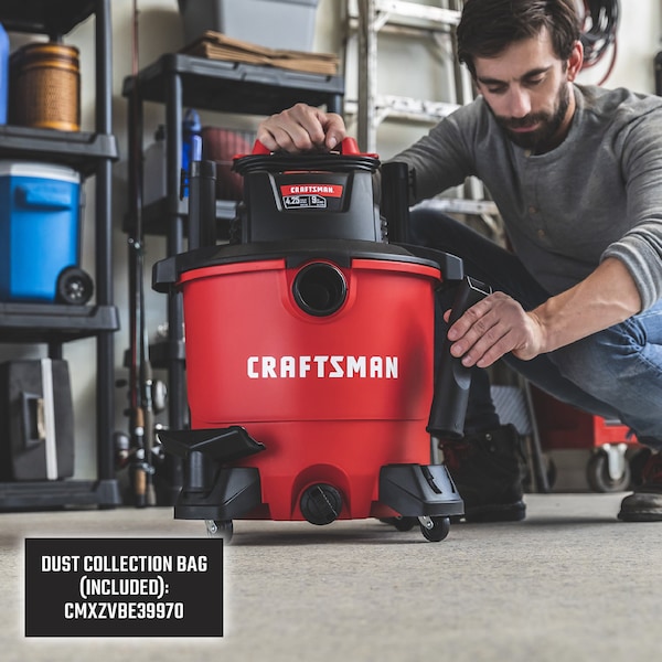 Craftsman 9 Gallon 4.25 Peak HP Wet/Dry Vac, Portable Shop Vacuum with Attachments - CMXEVBE17590