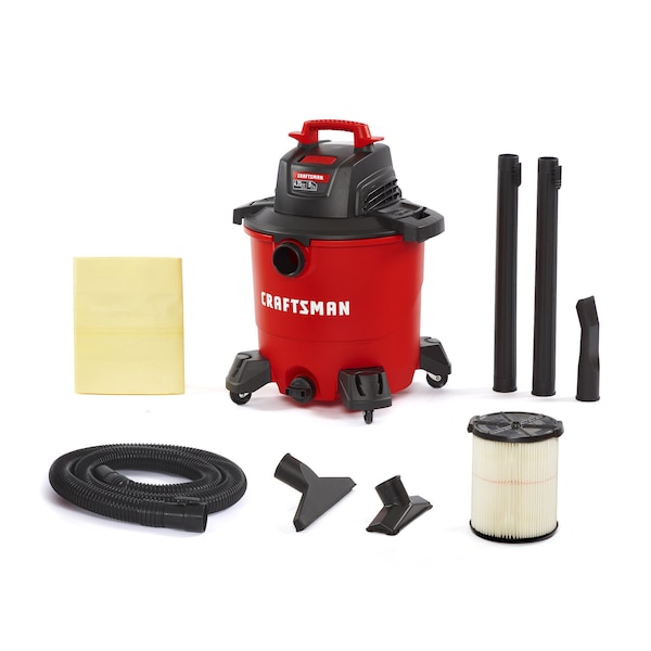 Craftsman 9 Gallon 4.25 Peak HP Wet/Dry Vac, Portable Shop Vacuum with Attachments - CMXEVBE17590