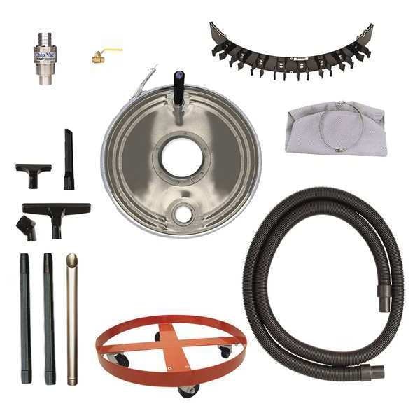 Exair Deluxe Mini Chip Vacuum System, 30 gal., Hose Dia. 1-1/2", 40 scfm - 6293-30