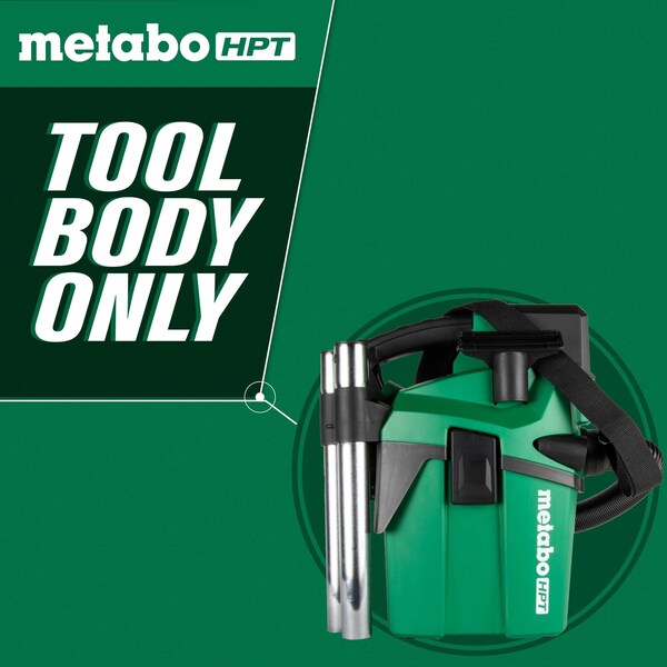 Metabo Hpt 18V Cordless 1.6 Gallon Wet / Dry Vacuum Hepa Filter Bare - RP18DAQ4M