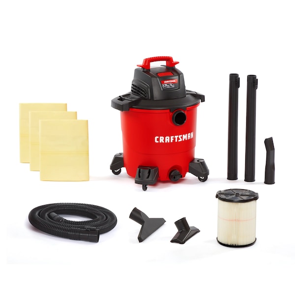 Craftsman 9 Gallon 4.25 Peak HP Wet/Dry Shop Vacuum with 3 Dust Bags and Attachments - CMXEVBE18590