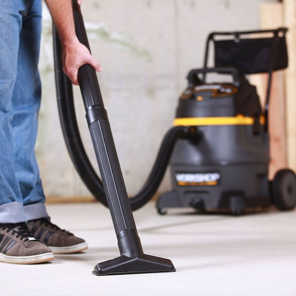 Workshop Wet/Dry Vacs 14 Gal. 6.0 Peak HP Heavy-Duty Wet/Dry Vacuum with Cart, Accessories - WS1400CA