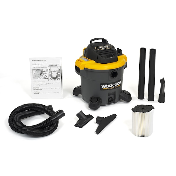 Workshop Wet/Dry Vacs 12 Gal. 5.0 Peak HP General Purpose Wet/Dry Vacuum with Accessories - WS1200VA