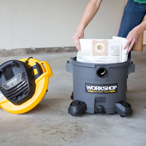 Workshop Wet/Dry Vacs 12 Gal. 5.0 Peak HP General Purpose Wet/Dry Vacuum with Accessories - WS1200VA