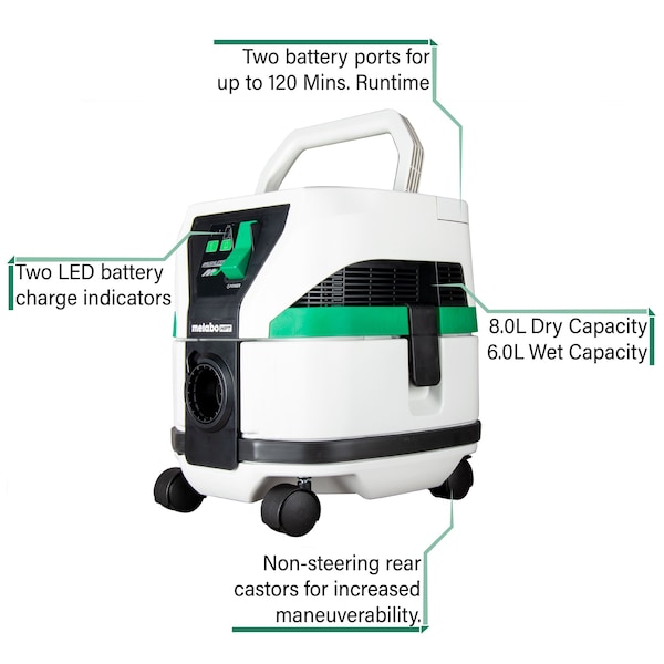 Metabo Hpt 36V MV Cordless Brushless Wet Dry Vac Bare - RP3608DAQ4M