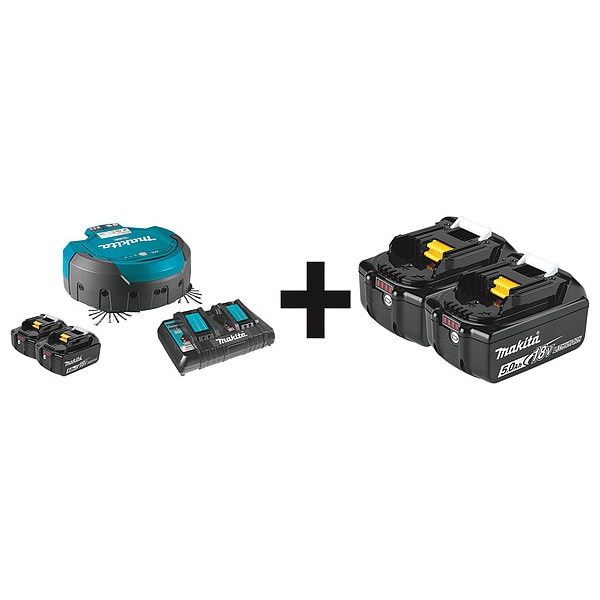 Makita LXT(R), Robotic Vacuum, 3/4 gal. - DRC200PT + BL1850B-2