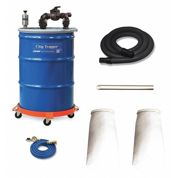 Exair Chip Trapper System, 30 gal., Reusable, 19 scfm - 6198-30