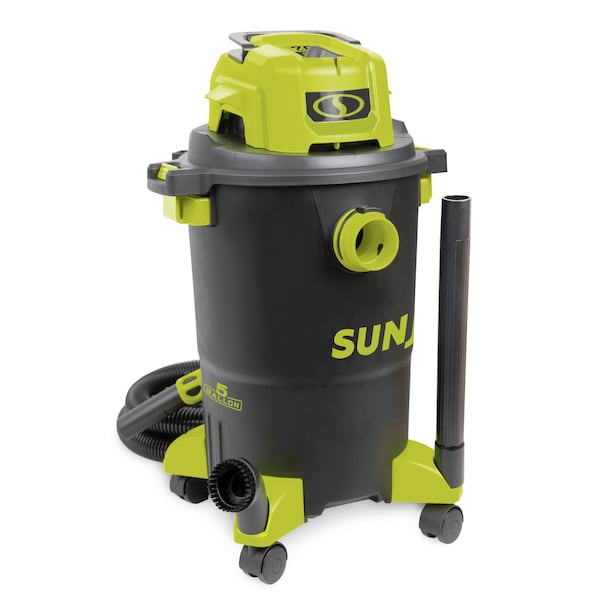 Sun Joe HEPA Filtration Wet/Dry Shop Vacuum w/ Cleaning Attachments | 5-Gal | 1200-Watt | 7.0 Peak HP - SWD8000