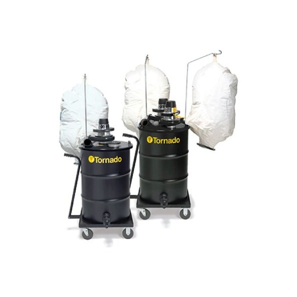Powr-Flite Tornado Single Electric Jumbo Wet/Dry Industrial Vacuum, Black - 95954