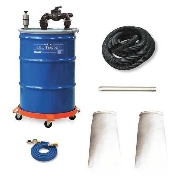 Exair High Lift Chip Trapper System, 55 gal., Reusable, 43 scfm - 6190