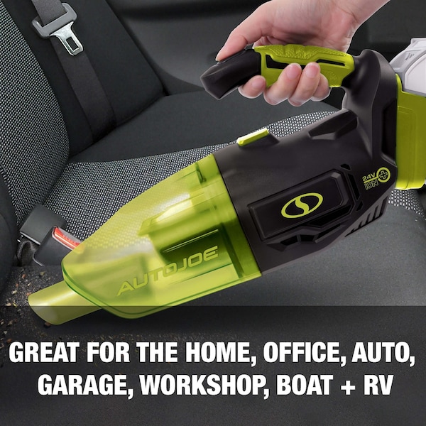 Snow Joe Auto Joe 24Volt Cordless WetDry Handheld Vacuum - 24V-AJVAC-CT