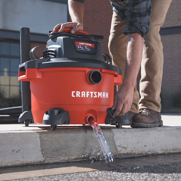 Craftsman 12 Gallon 6.0 Peak HP Wet/Dry Vac, Portable Shop Vacuum with Attachments - CMXEVBE17594