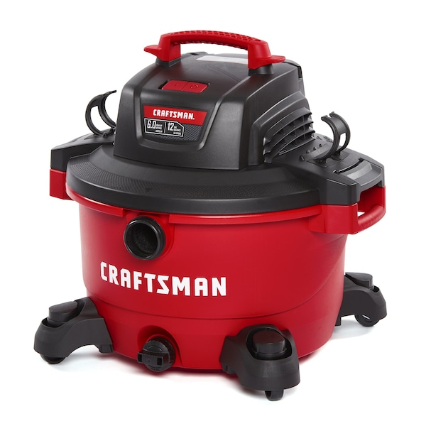 Craftsman 12 Gallon 6.0 Peak HP Wet/Dry Vac, Portable Shop Vacuum with Attachments - CMXEVBE17594
