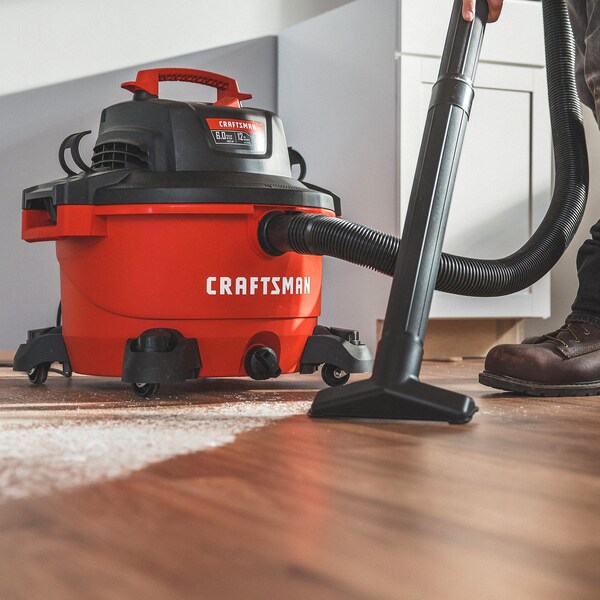 Craftsman 12 Gallon 6.0 Peak HP Wet/Dry Vac, Portable Shop Vacuum with Attachments - CMXEVBE17594