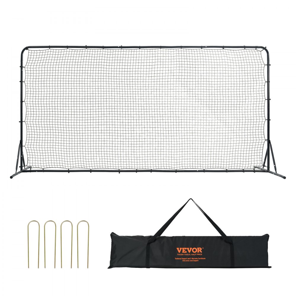 VEVOR Soccer Rebounder Net, 12x6FT Iron Soccer Training Equipment, Sports Football Training Gift with Portable Bag, Volleyball Rebounder Wall Perfect for Backyard Practicing, Solo Training, Passing - ZQHDWTZ126YCS0MY9V0