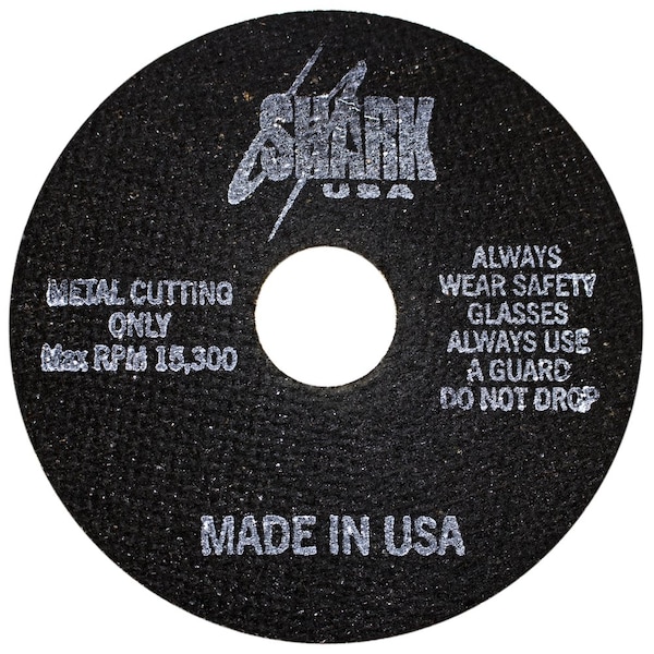 Shark Industries 4" x 1/16" x 7/8" Ruedas de corte de 46 granos - Paquete de 100 - 50-100