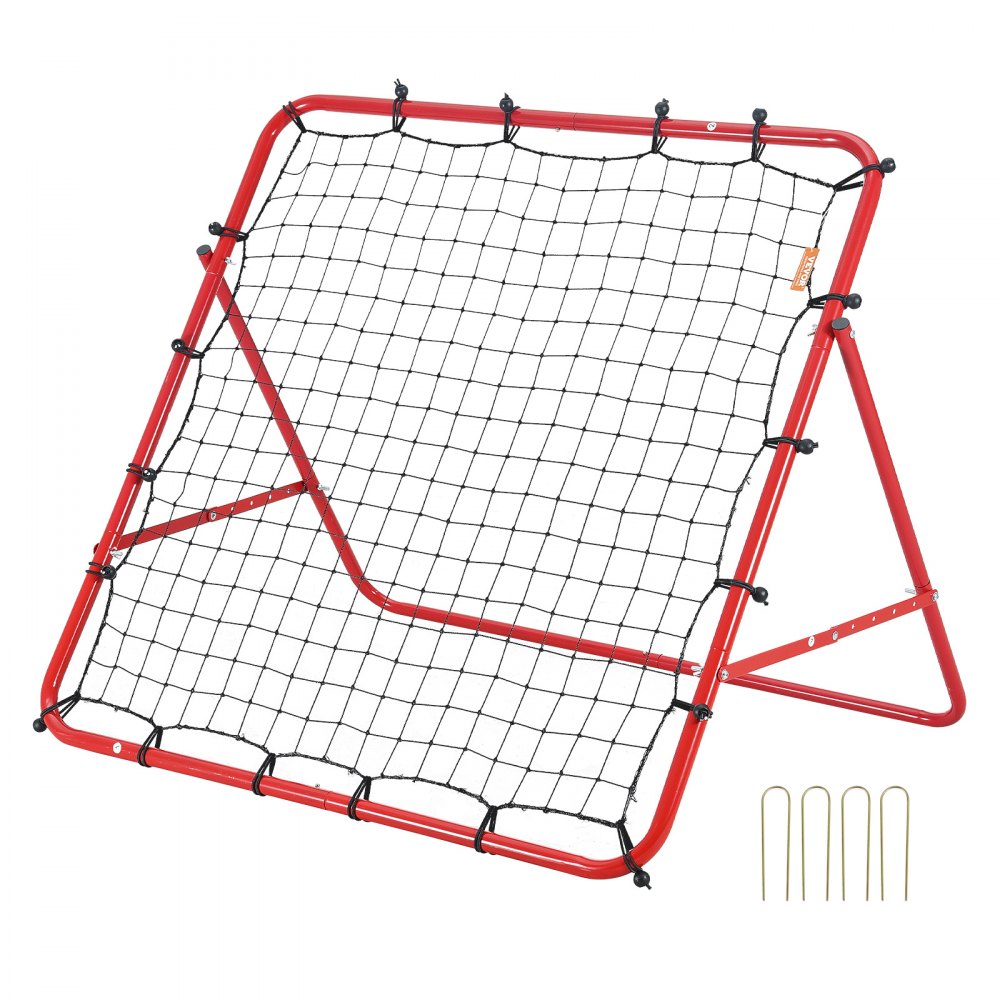 VEVOR Soccer Rebounder Rebound Net, Kick-Back 39"x39", Portable Football Training Gifts, Fully Adjustable Angles Goal Net, Aids & Equipment for Kids Teens & All Ages, Easy Set Up & Perfect Storage - ZQHDWTZ10010GPDKLV0