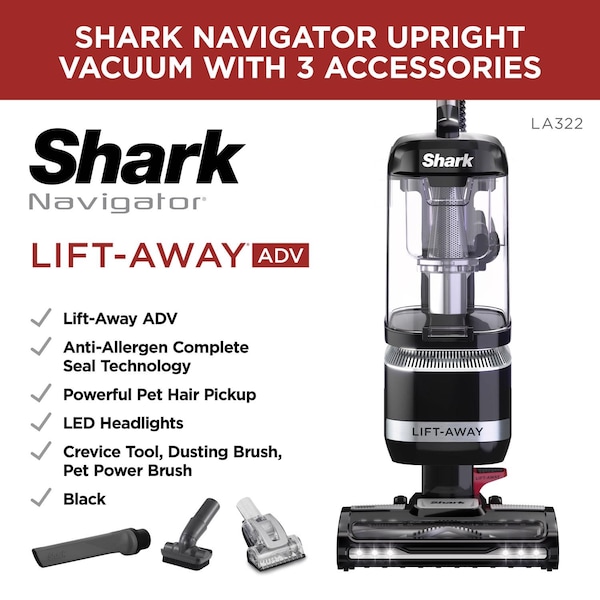 Shark Shark Navigator Bagless Corded Foam Filter/HEPA Upright Vacuum - LA322