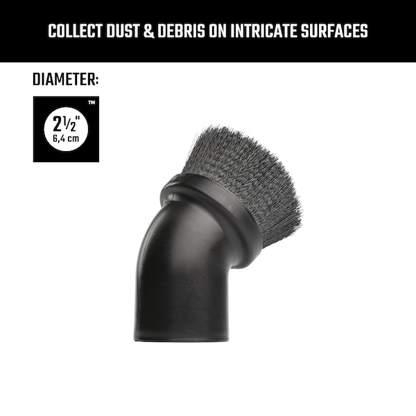 Craftsman 2-1/2 in. Dusting Brush Wet/Dry Vac Attachment for Shop Vacuums - CMXZVBE37413