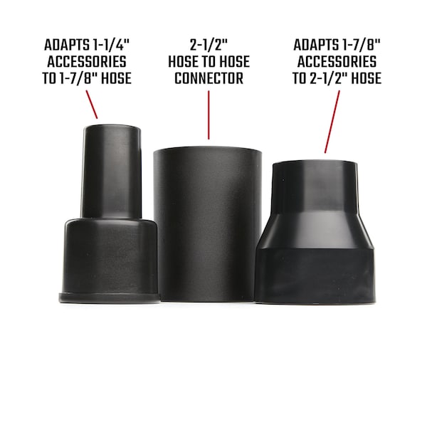 Craftsman 3-Piece Wet/Dry Vacuum Adapter Connector Kit for Shop Vacuums - CMXZVBE38673