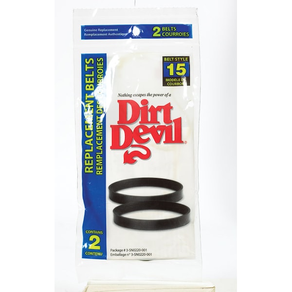 Dirt Devil Dirt Devil Vacuum Belt For ultra corded hand vacuums 2 pk - 3-SN0220-001