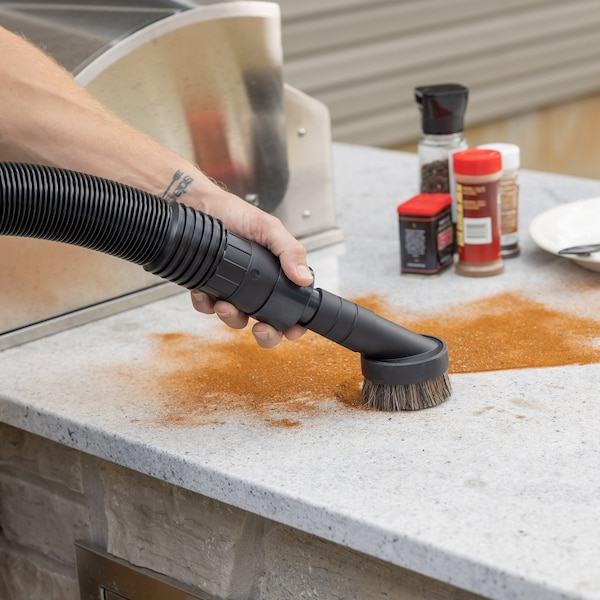 Craftsman 1-1/4 in. Natural Hair Dusting Brush Wet/Dry Vac Attachment with Adapters - CMXZVBE38785