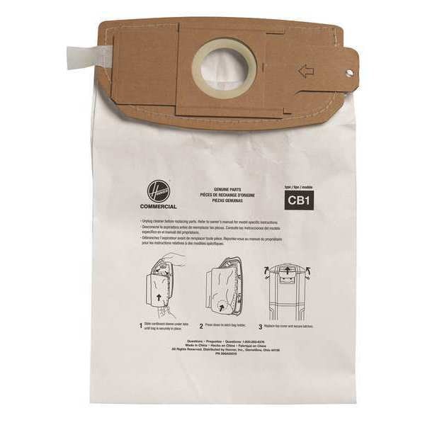 Hoover Commercial Vacuum Allergen Bag, PK10 - AH10173