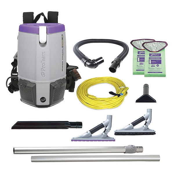 Proteam Super Coach Pro 6, 6 qt. Backpack Vacuum w/ ProBlade Hard Surface & Carpet Tool Kit - 107535