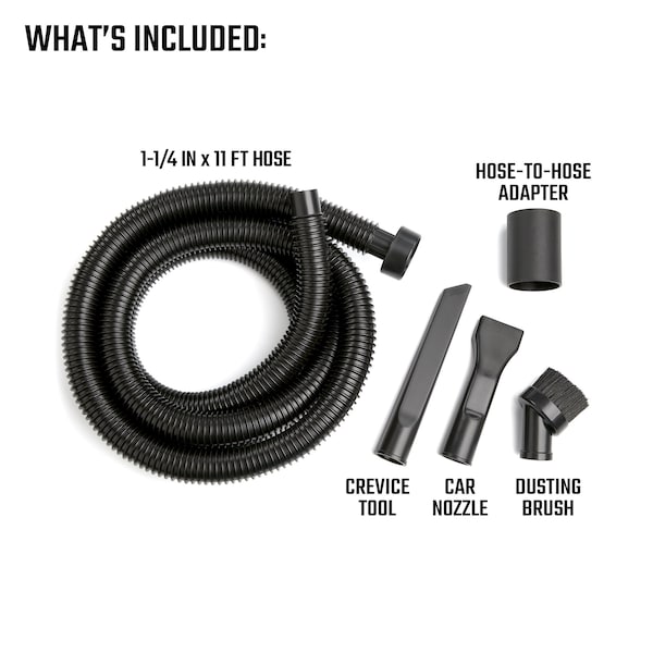 Craftsman 1-1/4 in. 5-Piece Wet/Dry Vac Car Cleaning Kit, Auto-Detailing Accessories - CMXZVBE38662