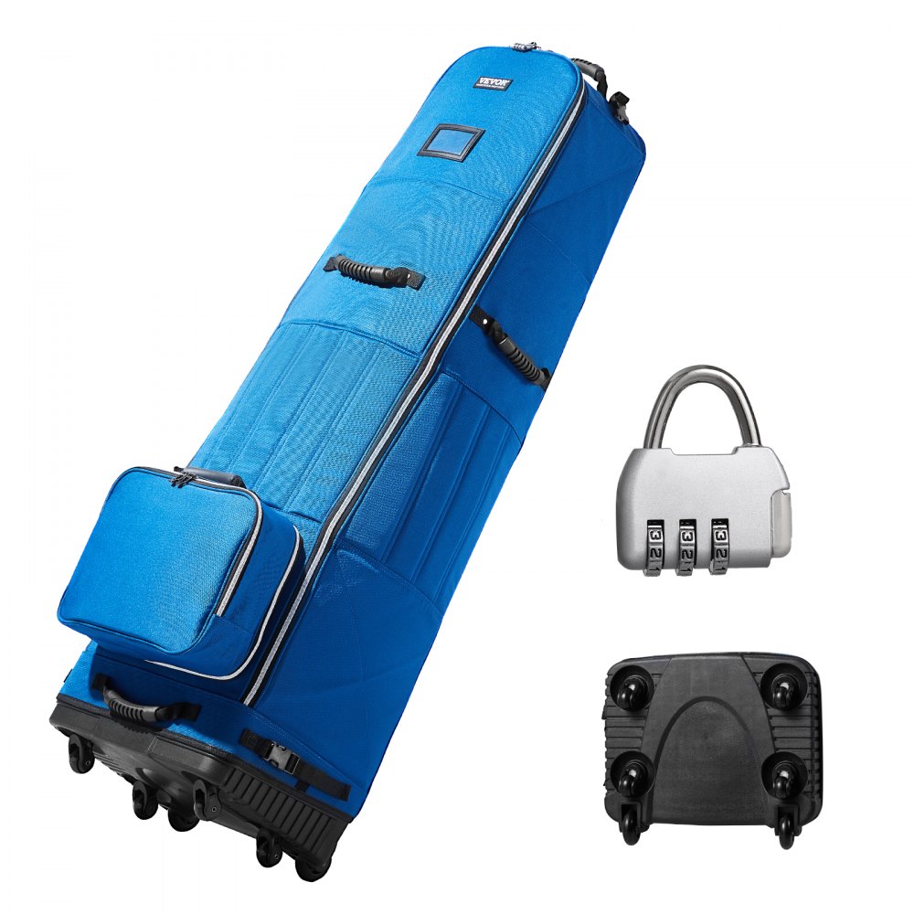VEVOR Golf Club Travel Bag Golf Luggage Case Cover with Wheels 1200D Oxford - RBKRBK1200DN9EQ6MV0